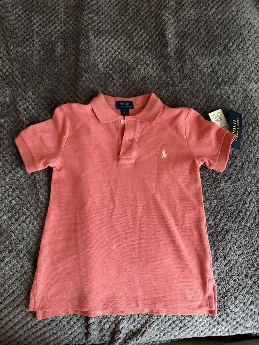 NWT Polo by Ralph Lauren boys' Pink Polo Shirt size 4